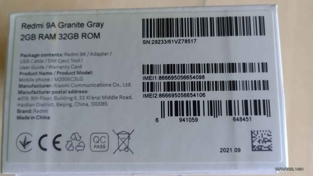Продам  смартфон Redmi 9A