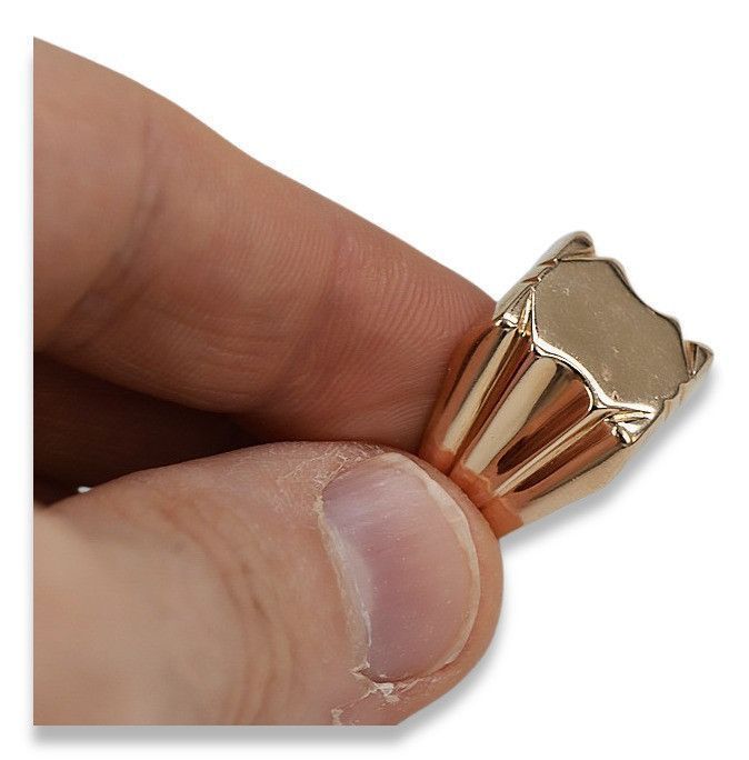 Sygnet męski 14k 585 z czerwonego złota vsn045 21/9,5 wyrób Sowiecki