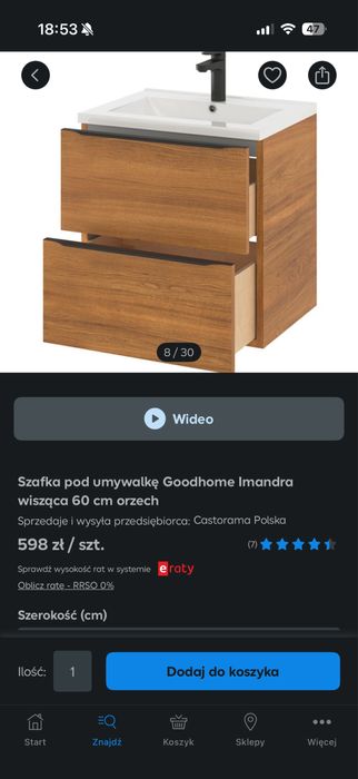 Komplet mebli lazienkowych