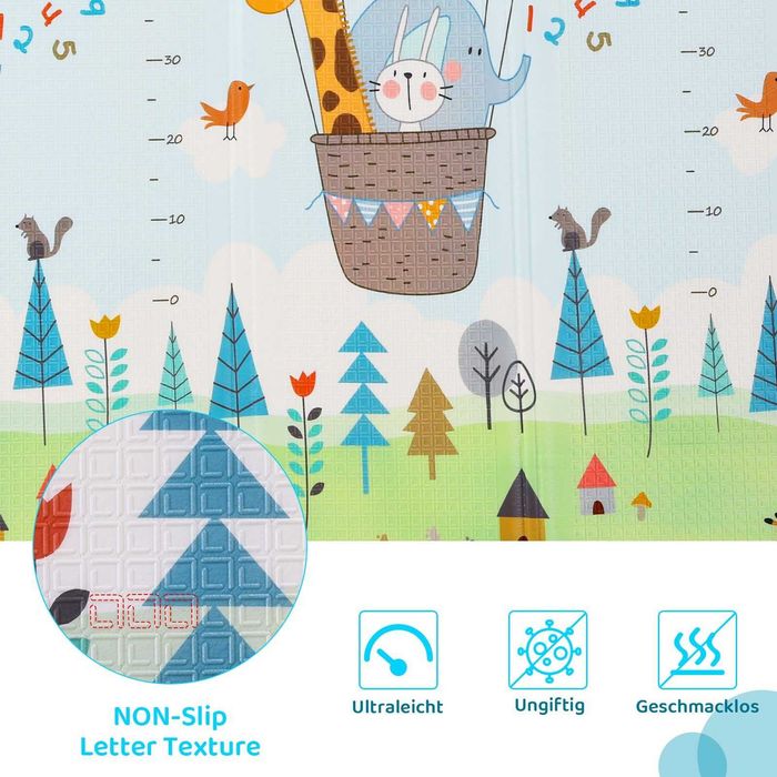 Antypoślizgowa mata dla dziecka, niemowląt, 180 x 200