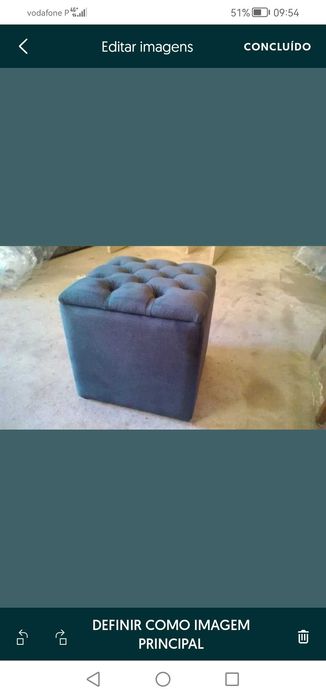 puffs com capitone novos