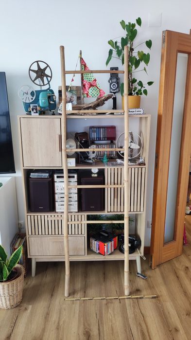 Toalheiro escada em bambu 190cm