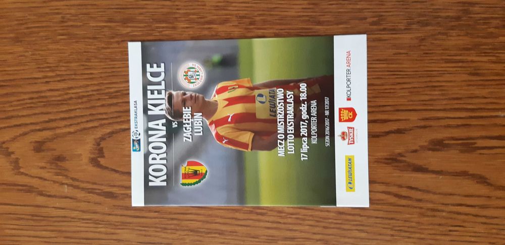 program meczowy Korona Kielce - Zagłębie Lubin 17 lipca 2017