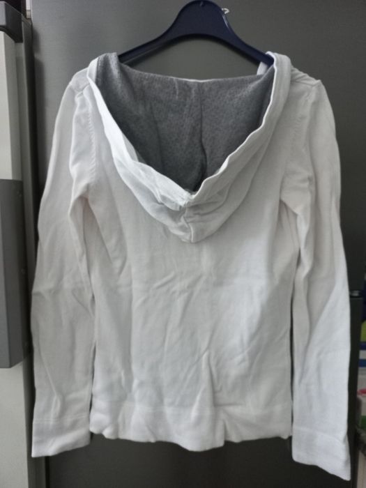 Blusão branco com capuz  em algodão da AWS
