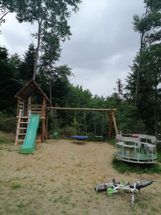 Domek z Jacuzzi Dębowy, Kaszuby wakacje staw, kominek, balia, nocleg