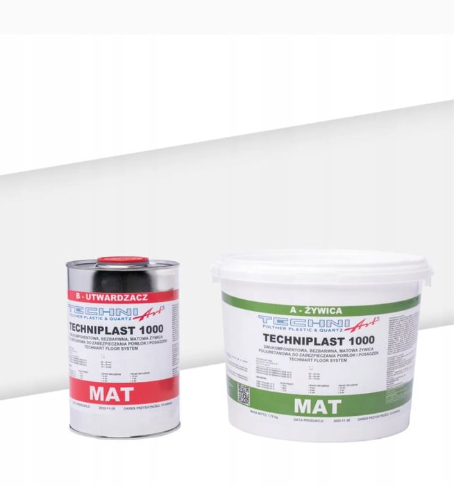 Lakier Techniplast 1000 bezbarwny 2kg na zywice mikrocement lakier mat