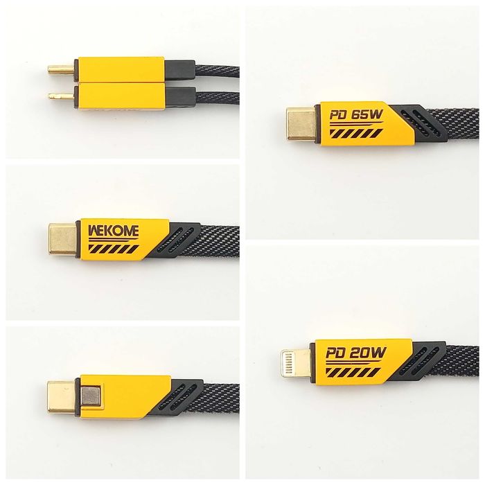 Kabel USB 6A WEKOME 2 W 1 65+20WAT
