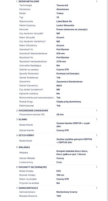 Drzwi zewnetrzne erkado trebur orzech