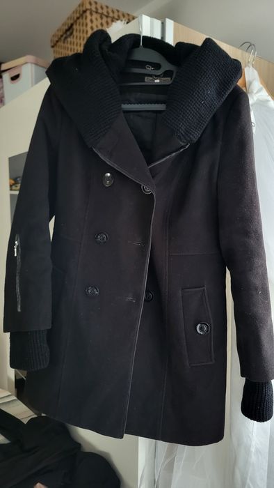 Płaszcz zimowy damski czarny