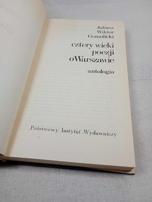 Cztery wieki poezji o Warszawie. Juliusz Wiktor Gomulicki