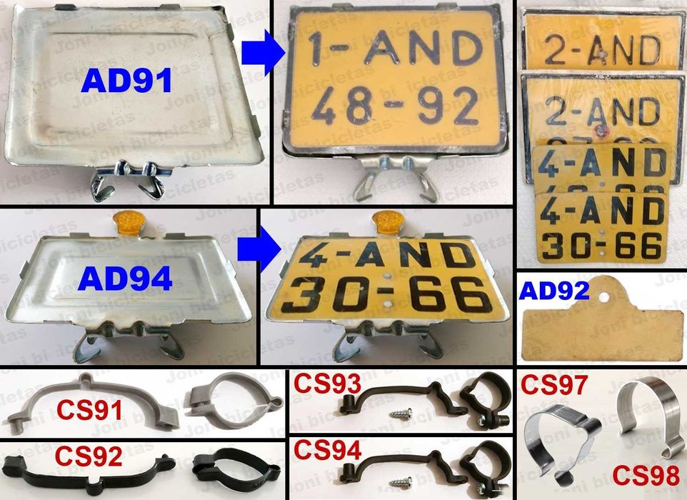 Acessórios de bicicleta pasteleira / clássicas