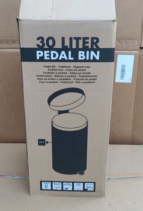 Kosz na śmieci 30l czarny