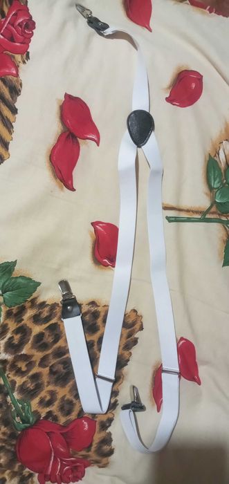 Подтяжки-помочи белого цвета новый две пары