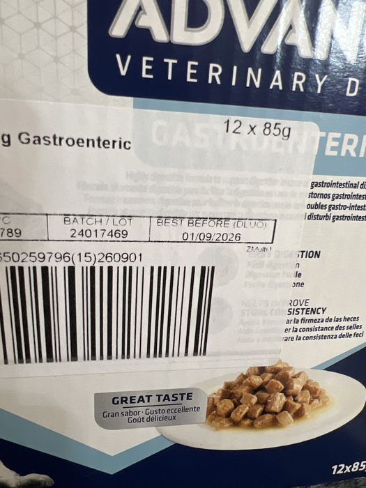 Ração Húmida Advance Vet Diets Cat Gastroenteric 12x 85g