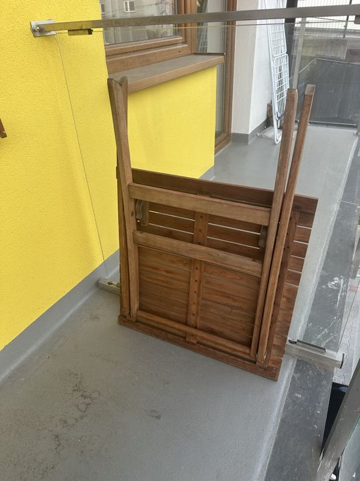 Stół drewniany, składany na balkon/ogród CENA DO NEGOCJACJI