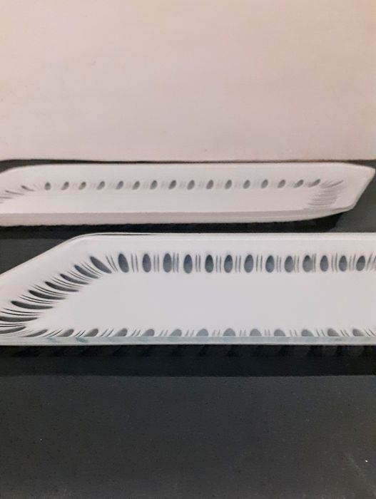 Patera, szkło białe,  komplet