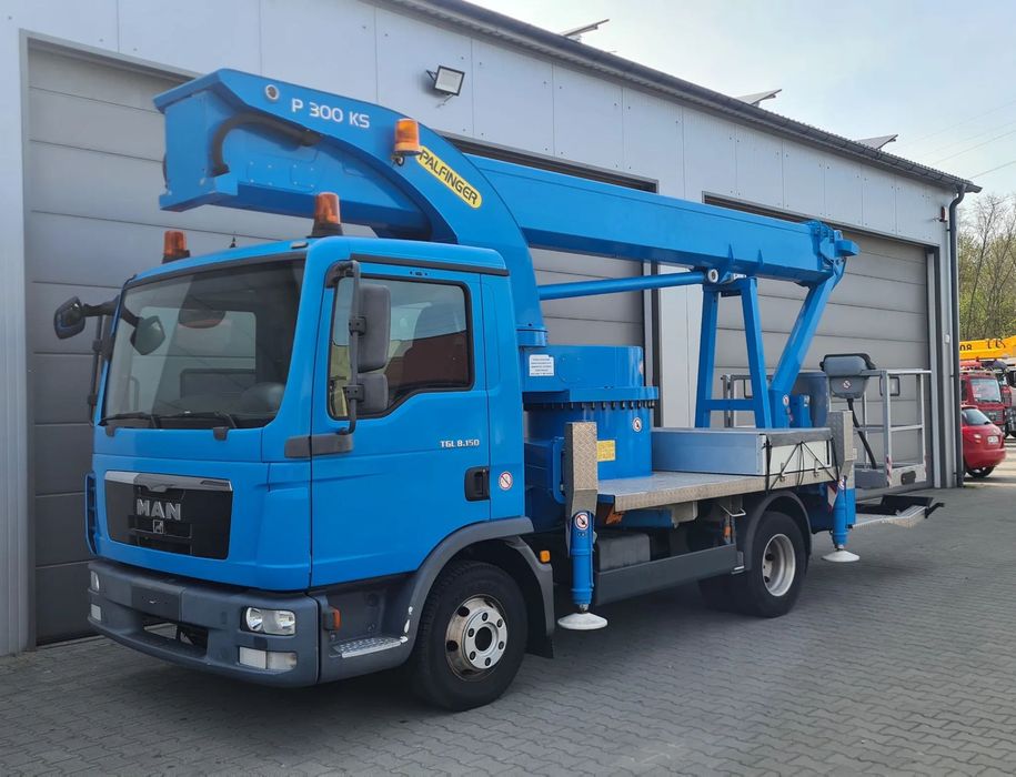 MAN TGL 8.150 - 30 m PALFINGER P 300 KS Podnośnik koszowy ZWYŻKA WUMAG WT 300 Ruthmann  30 m PALFINGER P 300 KS Podnośnik koszowy ZWYŻKA WUMAG WT 300 Ruthmann