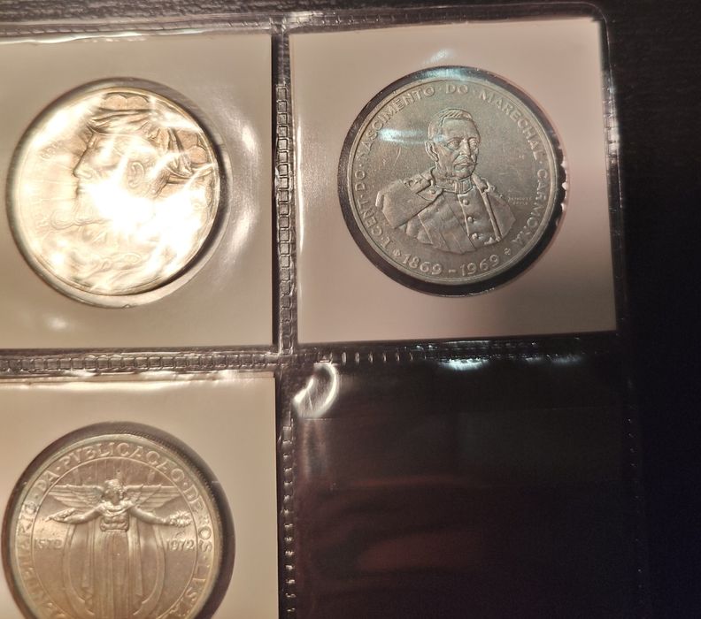 Coleção de 5 moedas comemorativas de 50 escudos