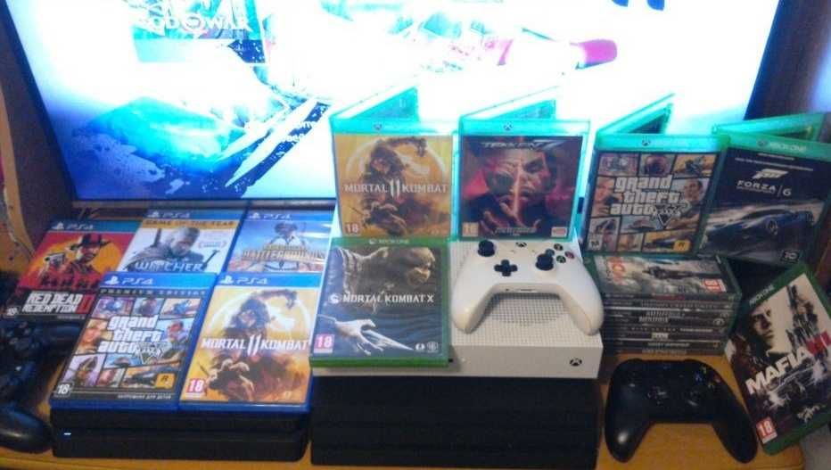 PS4Slim(GTA5/RDR2/Cyberpunk/MK/Spider/Fifa24Online)+2джойстика,камера!