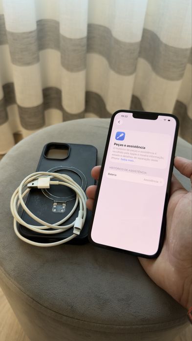 Aceito trocas/retomas. Apple iPhone 13 128GB 77% "meia-noite" + capa e cabo