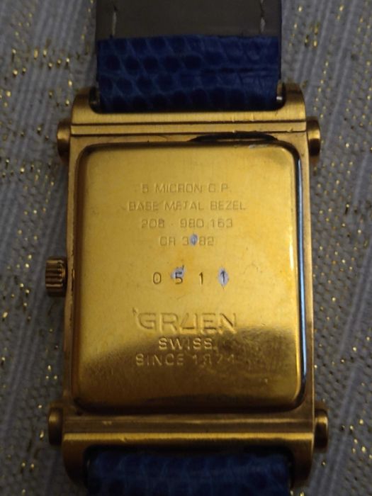 Gruen the Polo Player zegarek damski pozłacany oryginał / na prezent