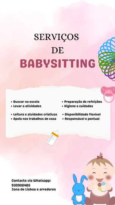Servico de babysitting ao domicílio - Lisboa, Amadora e Sintra
