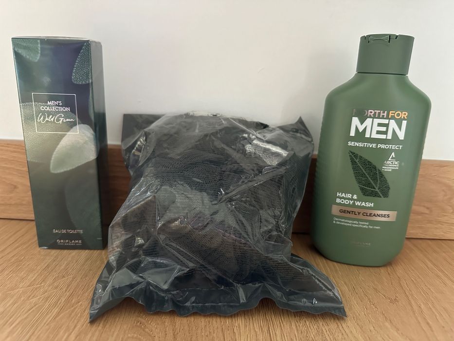 Perfume + Champô / Gel Banho + Esponja Homem