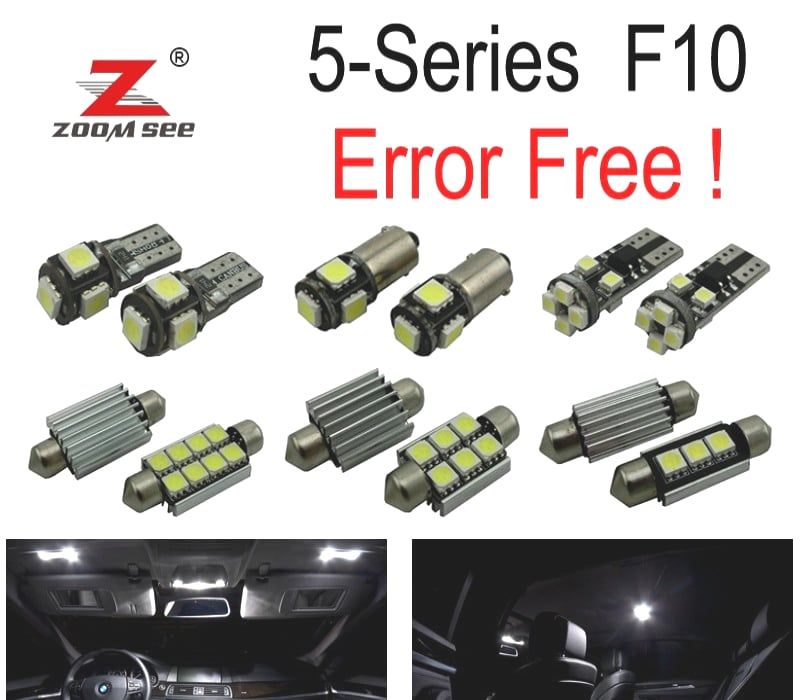 KIT COMPLETO DE 21 LÂMPADAS LED INTERIOR BMW F10 528i 528i 535i 535i XDRIVE 550i 550i M5 11-