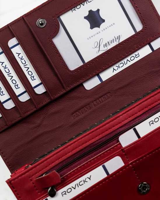 4U Cavaldi portfel skóra naturalna czerwonyPN27-BCF-BL-1321RED ttst765