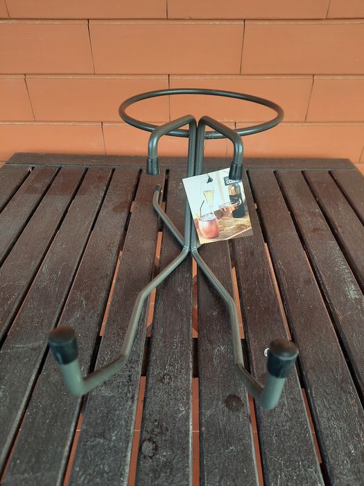 Suporte de mesa para garrafa de vinho e balde