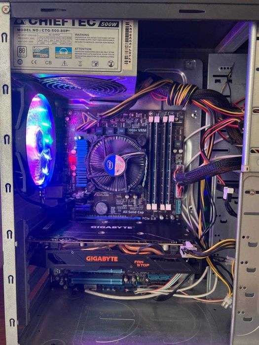 Игровой компьютер RX 570 Стаціонарний ПК 4 ядра Системний блок 500 SSD