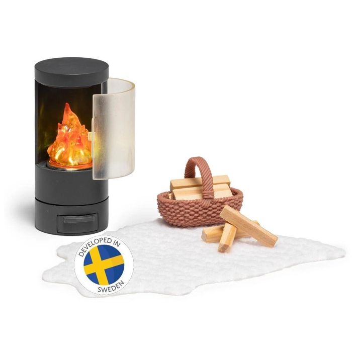 Kominek do domku dla lalek pudełko,35x35 mm