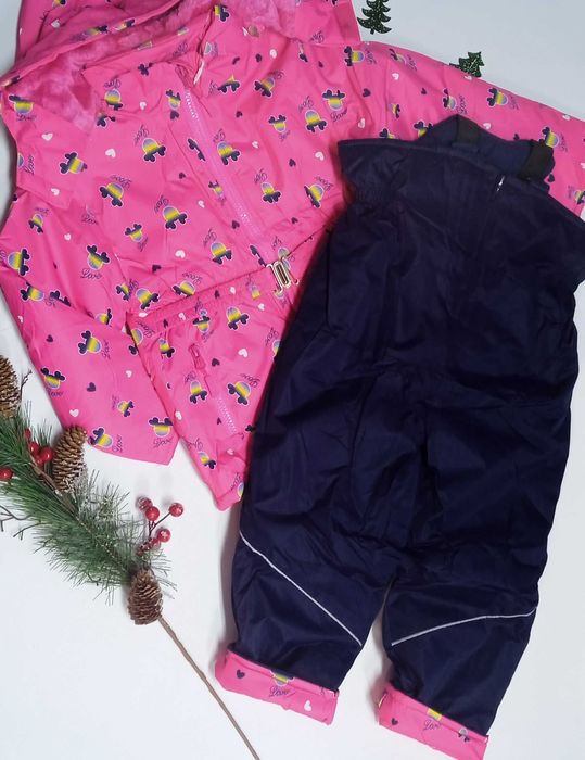 Kombinezon zimowy ocieplany kurtka i spodnie roz od 80/86 do 104/110