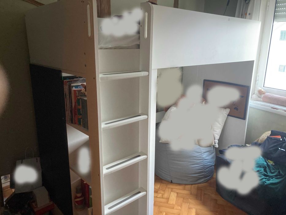 Cama alta com secretária  - SMÅSTAD - IKEA