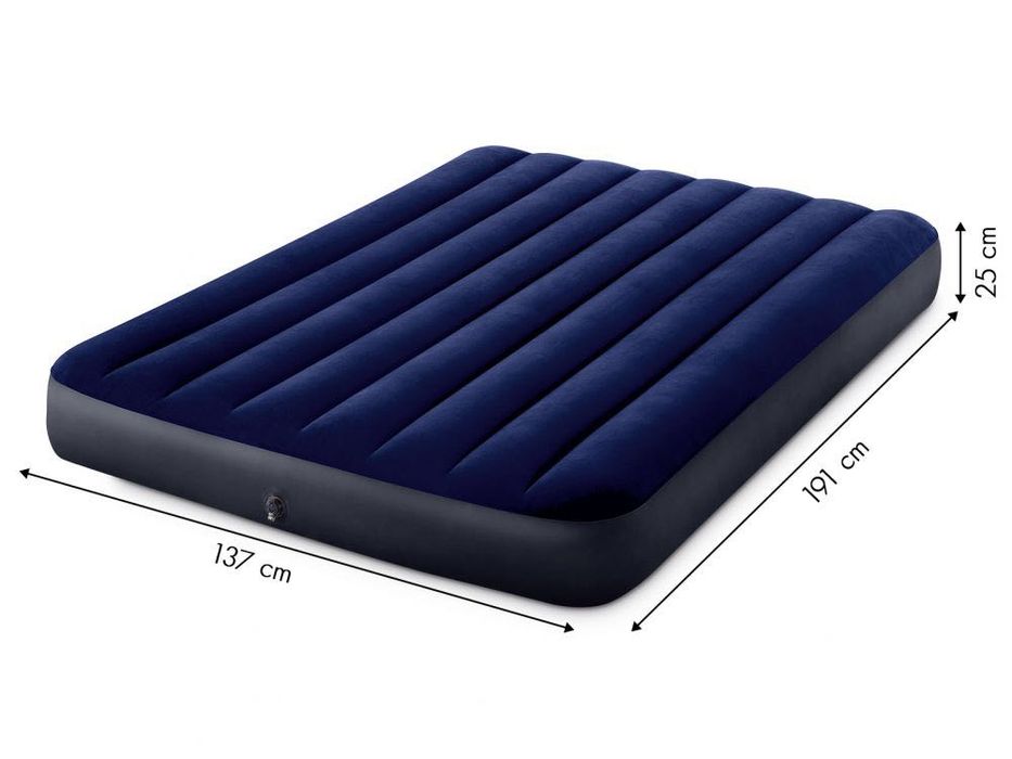 Materac dmuchany dwuosobowy Intex 191x137cm welurowy Dura-Beam Full 64758