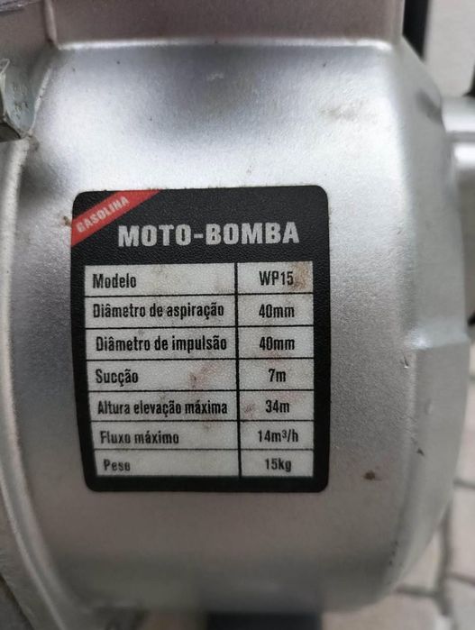 Moto Bomba NOVA + Acessórios