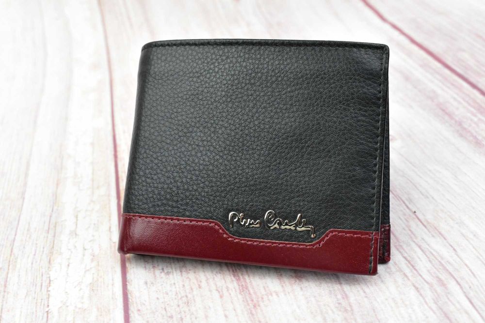 Portfel męski skórzany Pierre Cardin Nero Rosso