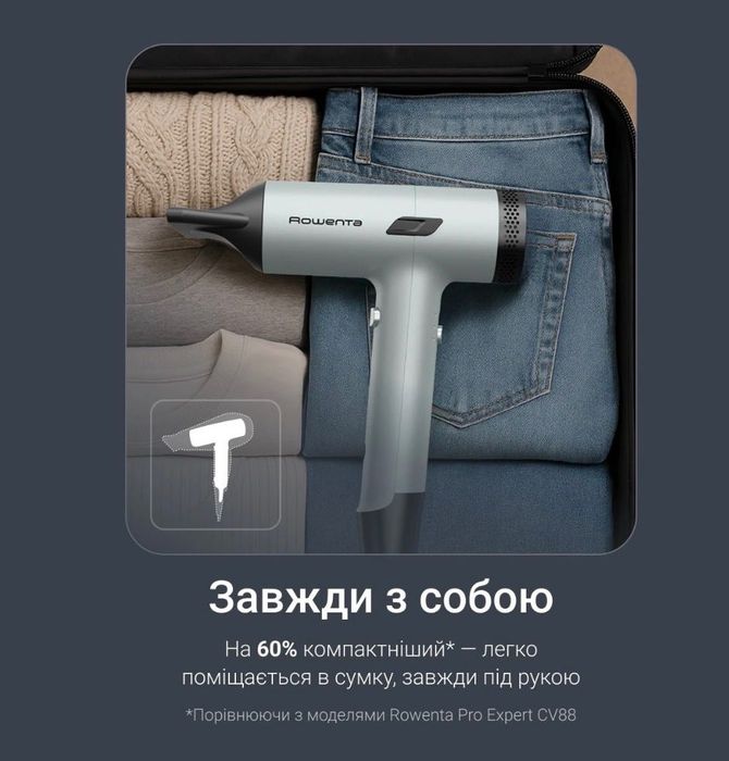 Фен Rowenta nano tiny hy7120e0