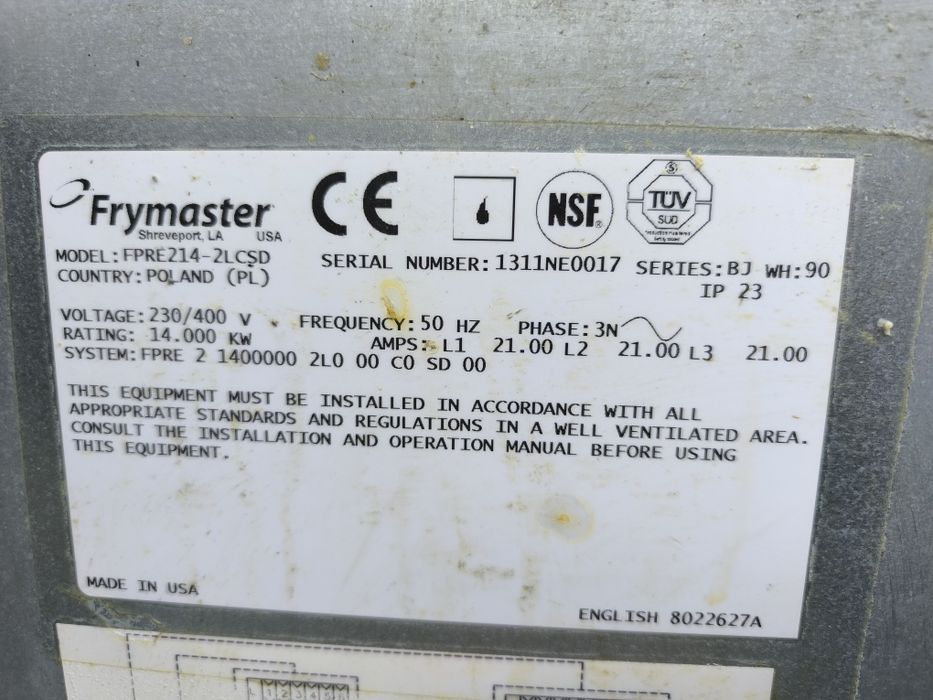 Frytkownica Frymaster, okazja