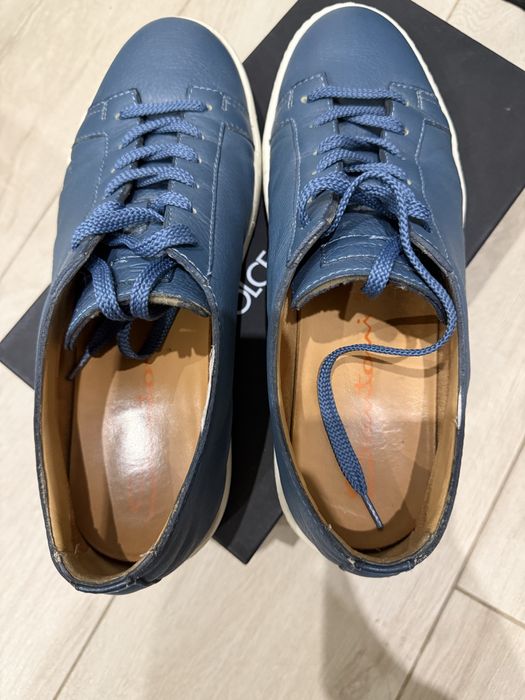 Кожаные кеды Santoni