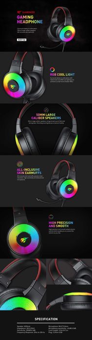 Headset Gaming H2013D, c/ USB, 2*Jacke Micro - Havit