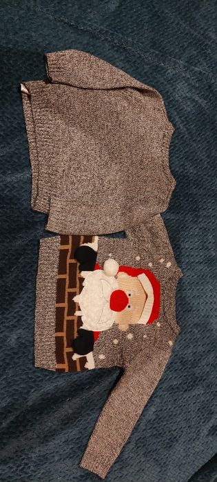 Sweter ciepły Mikołaj Święta  92 bliźniaki