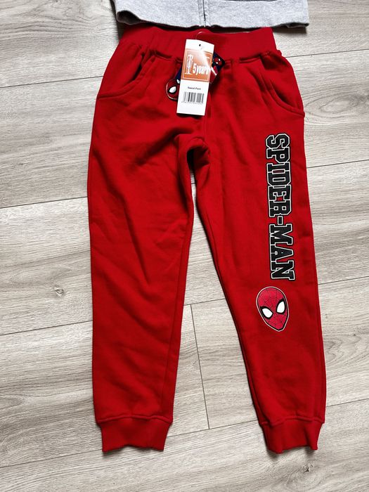 Nowe spodnie + bluza z kapturem rozpinana Spiderman 110