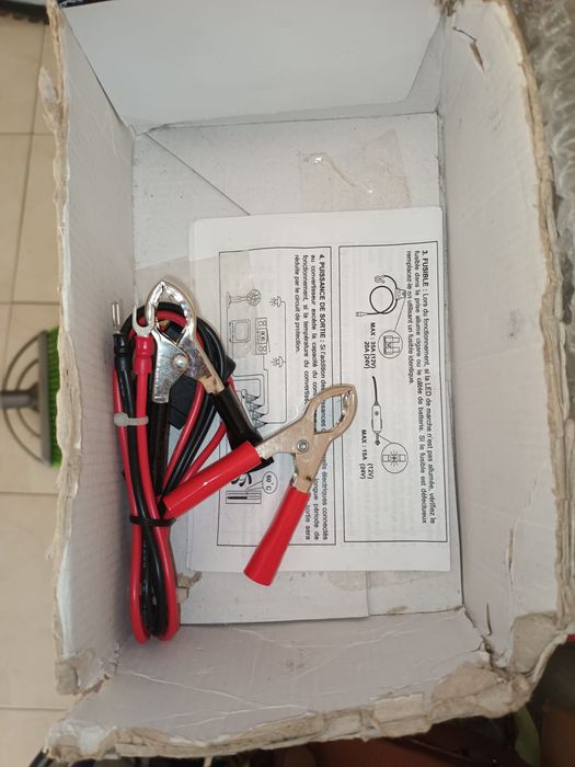 Cabos de bateria, transformador de corrente 24w220, desmultiplicador