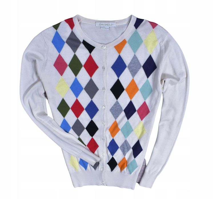 John Smedley Sweter Damski Kardigan W Romby / M