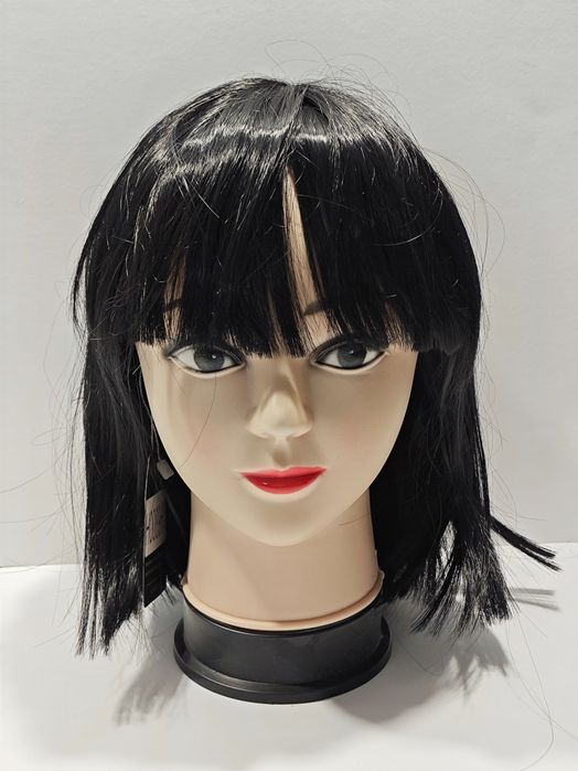 Mildiso Damska Peruka Czarny Bob Z Grzywką
