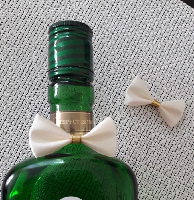 Kokardki na butelkę, na wódkę weselną- 100szt.