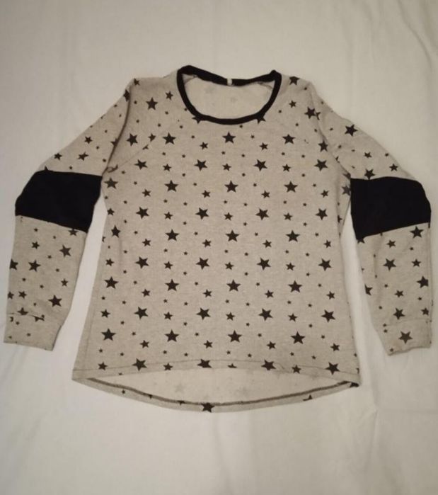 Сірий світшот кофта із зірочками