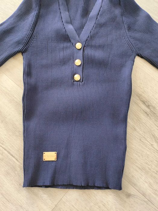 Sweterek logowany prążek rozmiar uni