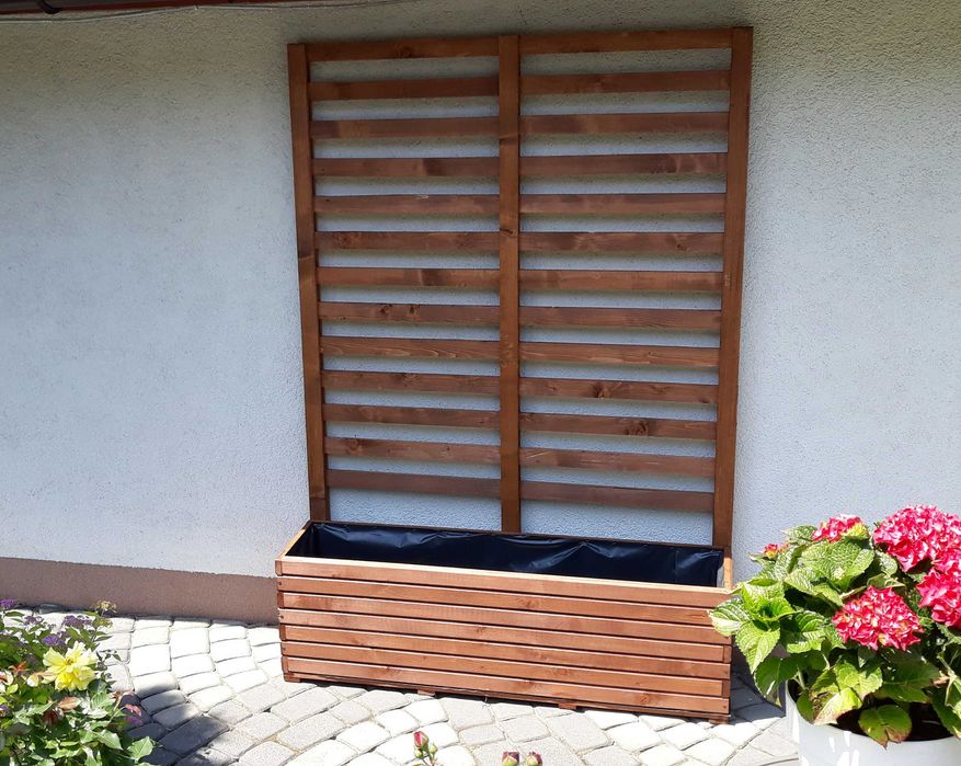 Donica z pergolą-Solidna!!DUŻA 120/180cm+Pergola!